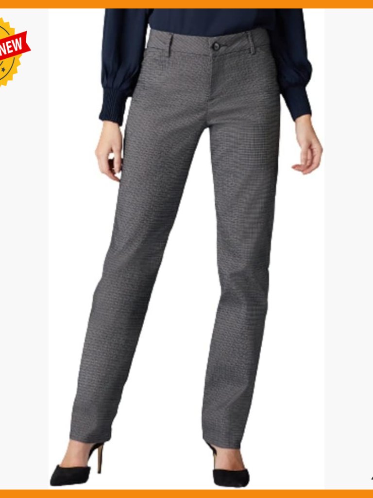 Petite Wrinkle-Free Relaxed Fit Straight Leg Pants